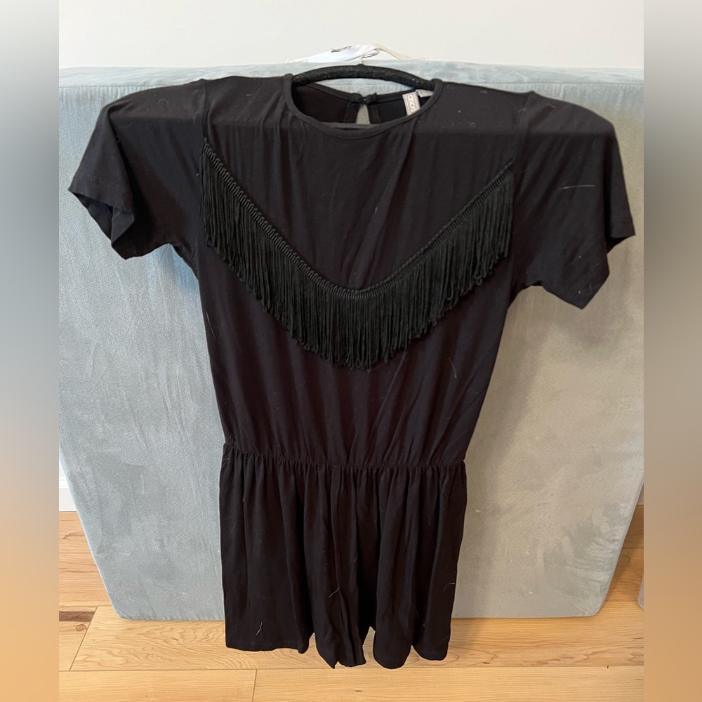ASOS Black Tassel Romper - size S